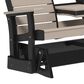 Amish Orchard 5" Contour Outdoor Glider in Weatherwood and Black, , large