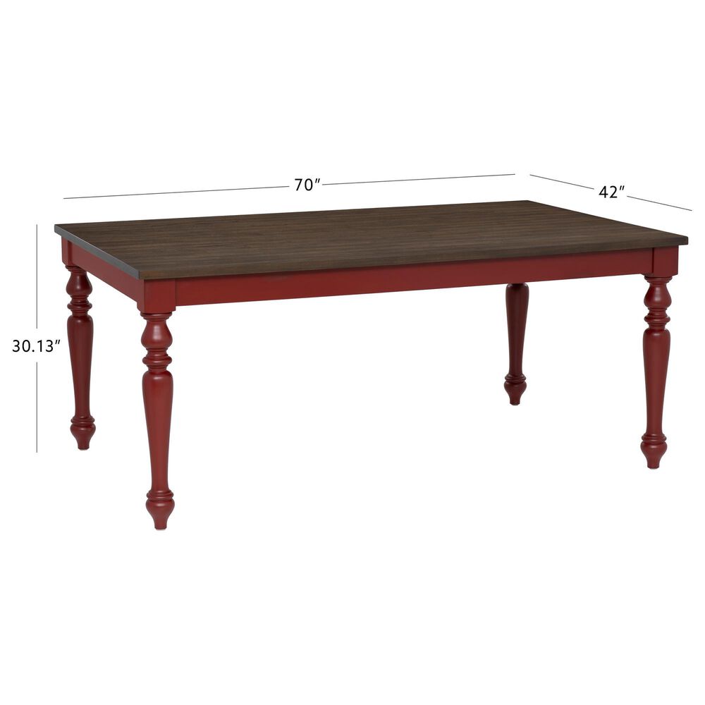 Linon Home Decor Trimble Dining Table in Red, , large
