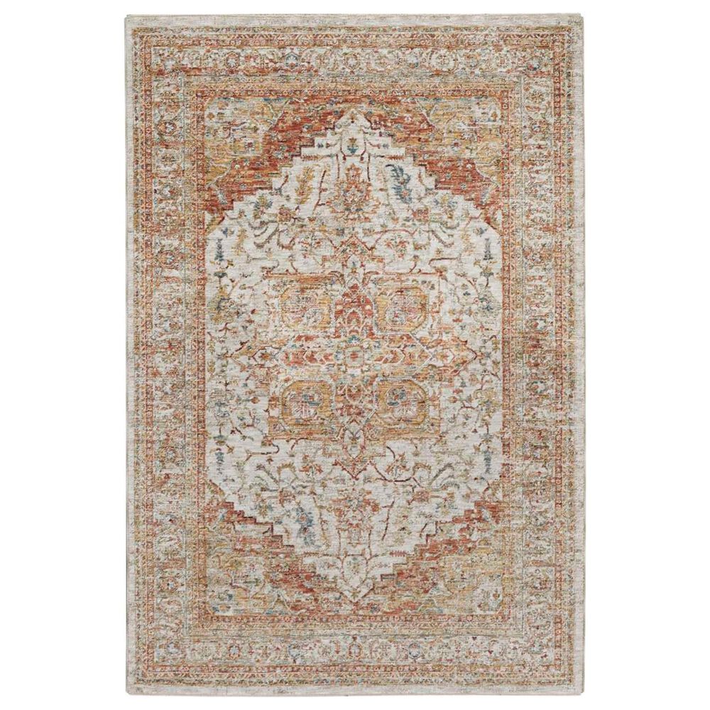 Nourison Sahar 9"3" x 12"7" Ivory and Rust Area Rug, , large