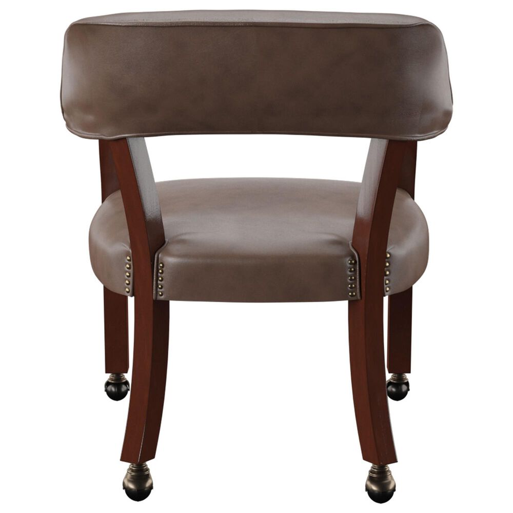 Steve Silver Tournament Arm Chair in Medium Cherry, , large