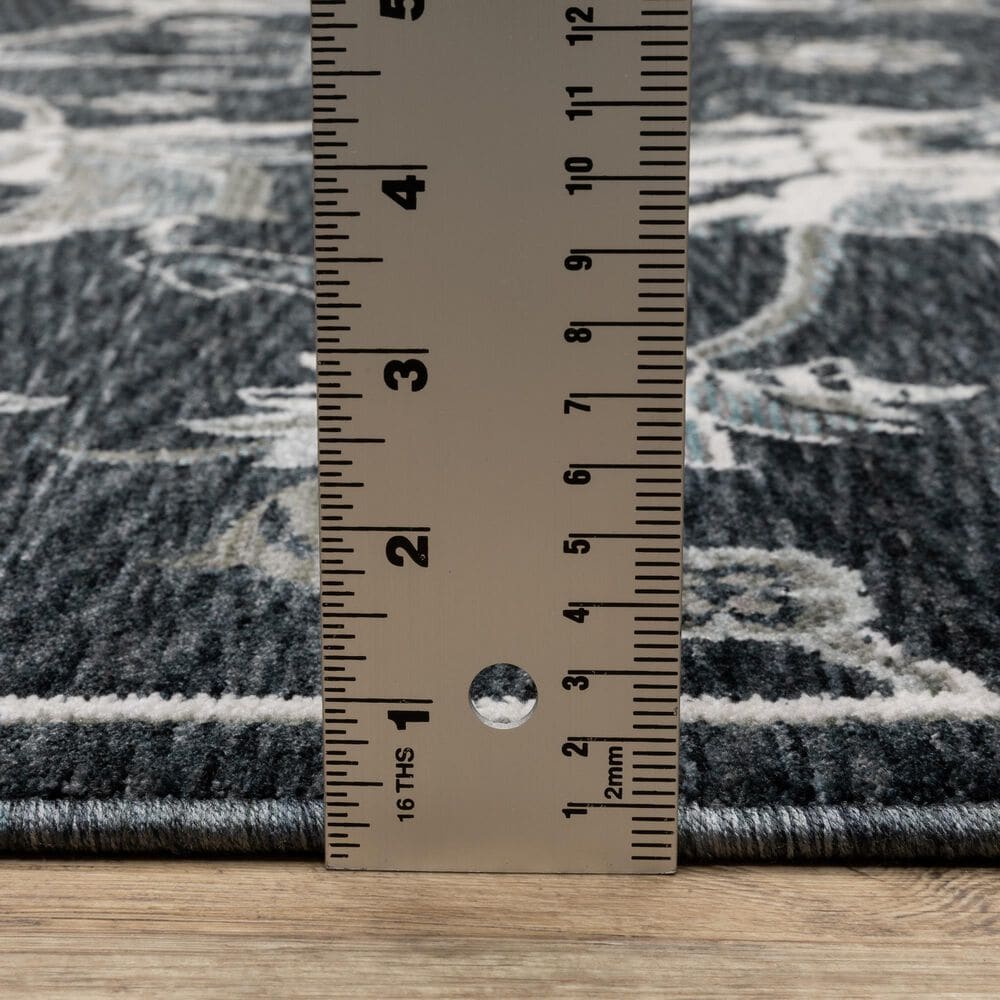 Oriental Weavers Echo ECH05 Blue and Ivory 7&#39;10&quot; x 10&#39;10&quot; Area Rug, , large