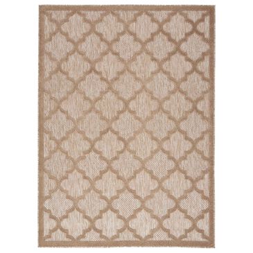 Nourison Easy Care 7" x 10" Natural Beige Indoor/Outdoor Area Rug, , large