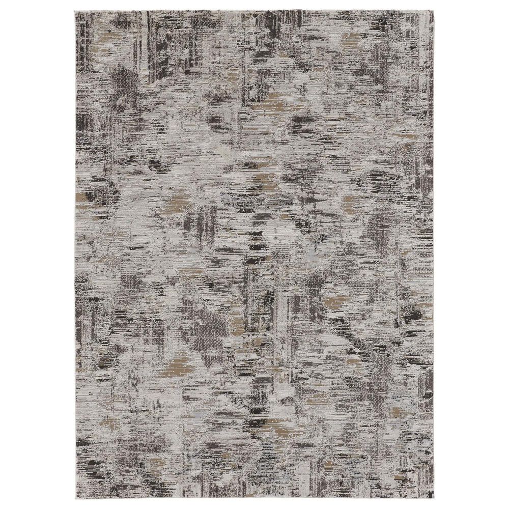 Feizy Vancouver 2"10" x 7"10" Ivory and Charcoal Runner, , large