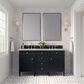 James Martin Vanities Brittany 60" Double Bathroom Vanity in Black Onyx with 3 cm Eternal Jasmine Pearl Silestone Top, Rectangular Sinks and FreePower Wireless Charger, , large