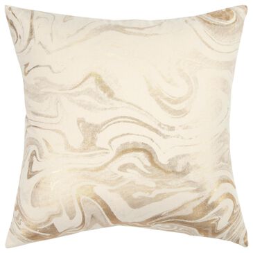 Rizzy Home Abstract 20" Down Filled Pillow in Ivory/Gold, , large