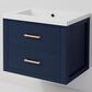 Lexora Home Castor 24" Single Bathroom Vanity in Blue with White Acrylic Top and Rectangular Sink, , large