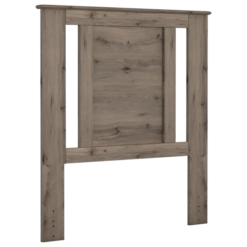 Lemoore Essential Twin Panel Headboard with Side Style in Weathered Gray Ash, , large