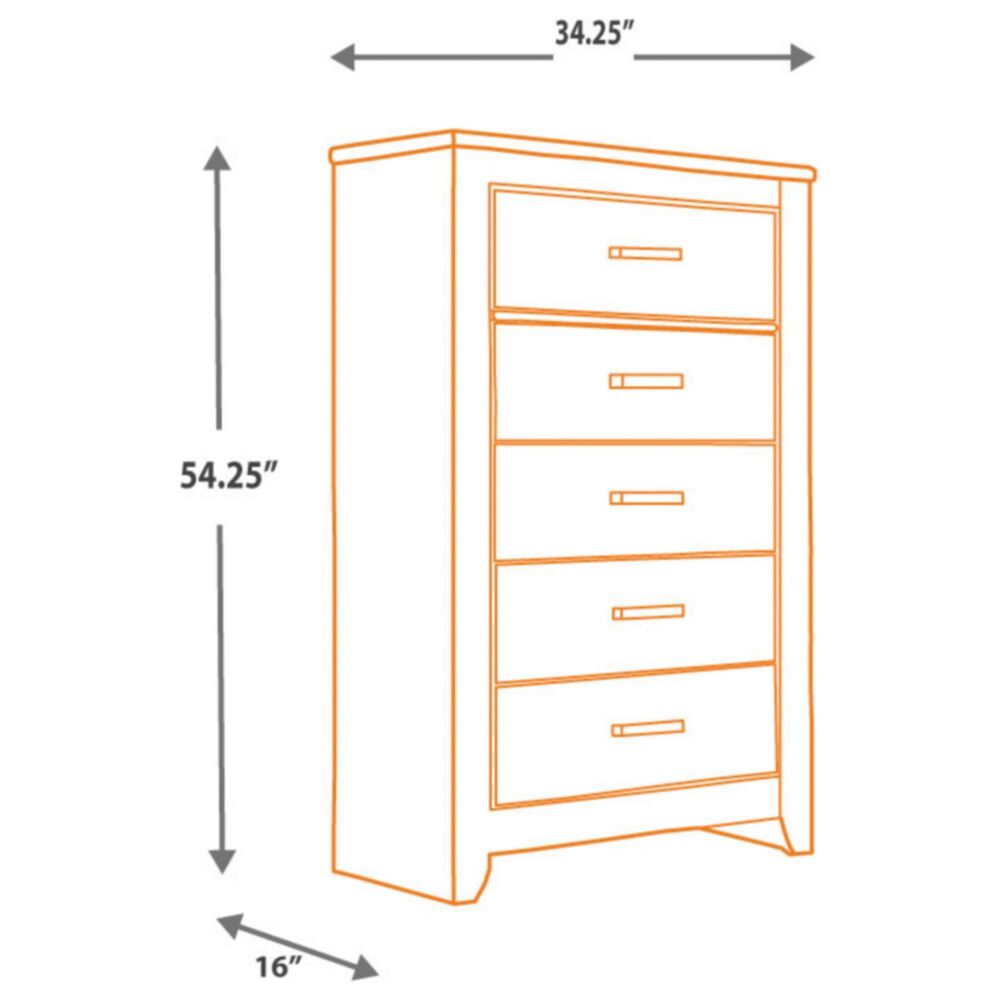 Ashley Zelen 5 Drawer Chest in Warm Gray, , large