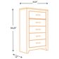 Ashley Zelen 5 Drawer Chest in Warm Gray, , large