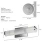 Hunter Holly Grove 18" 2-Light Vanity with Clear Shade in Chrome, , large