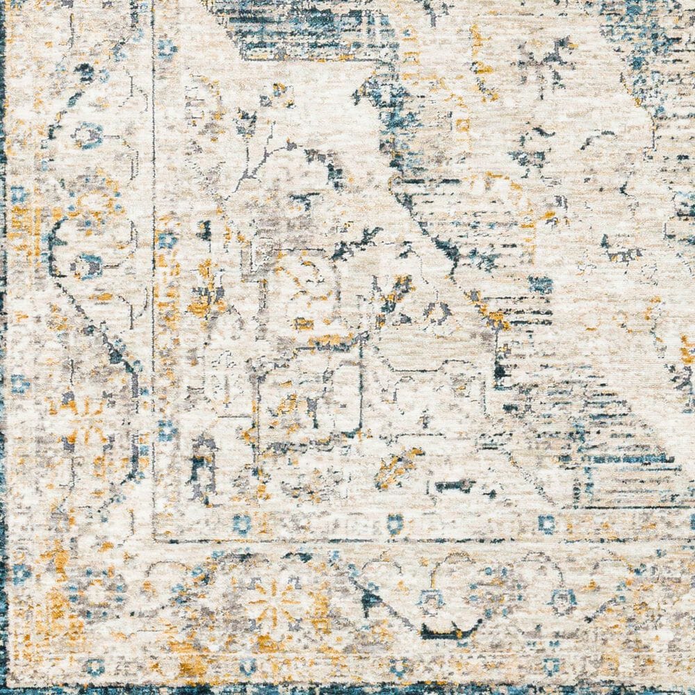 Surya Cardiff CDF-2303 Medium Gray, Light Blue, Mustard and Dark Blue 2&#39; x 2&#39;11&quot; Area Rug, , large