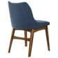Blue River Arcadia and Azalea 5-Piece 42" Dining Set with Blue Cushion in Walnut, , large