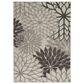 Nourison Aloha 3"6" x 5"6" Silver and Grey Indoor/Outdoor Area Rug, , large
