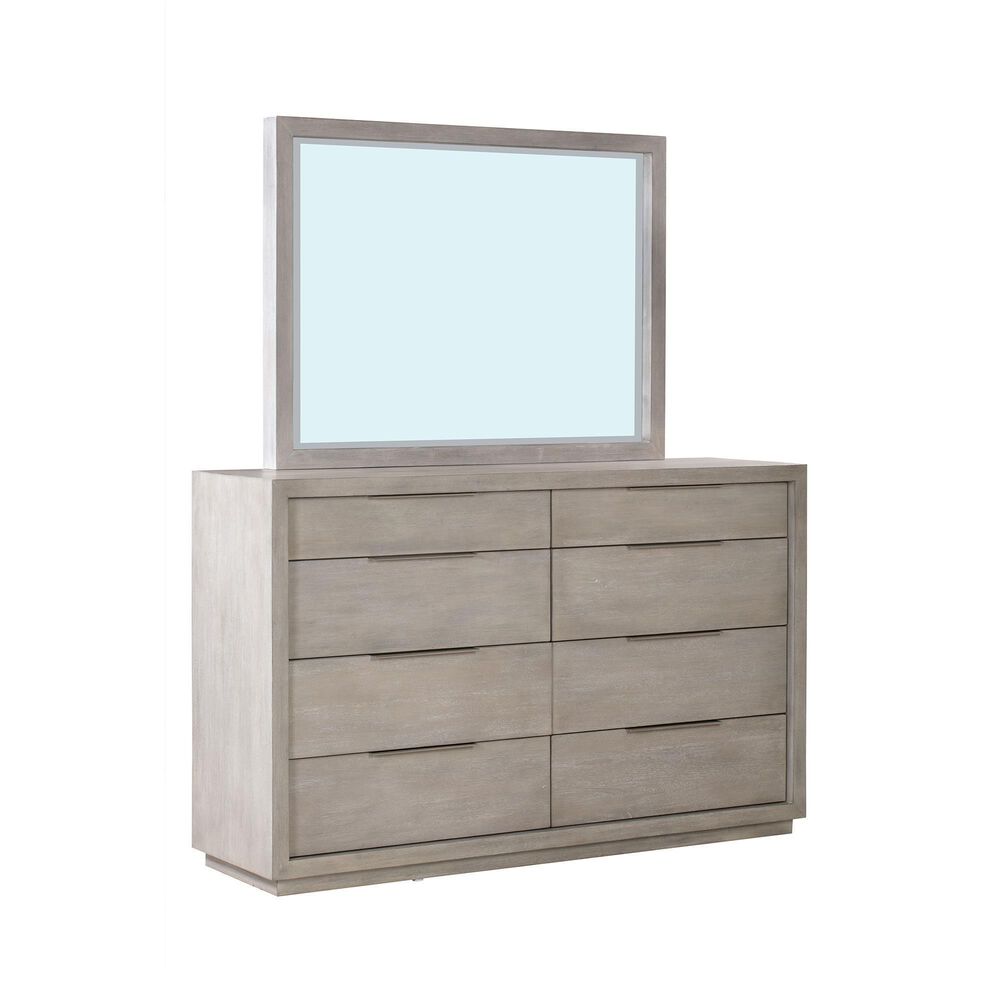 Urban Home Oxford Dresser and Mirror in Gray Mineral, , large