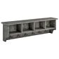 Timberlake Pomona 48" Storage Wall Shelf with Coat Hook in Slate Gray, , large