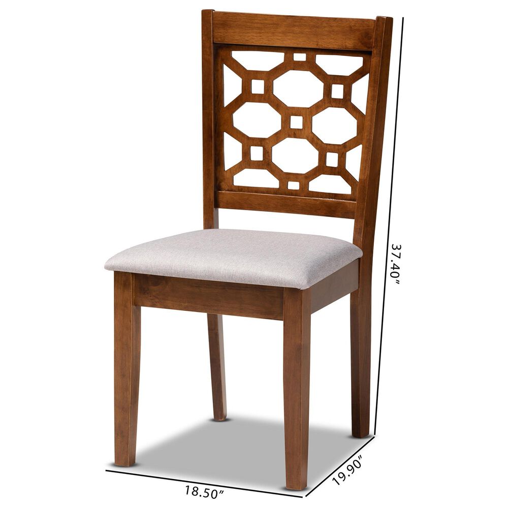 Baxton Studio Peter Side Chair in Walnut Brown (Set of 4), , large