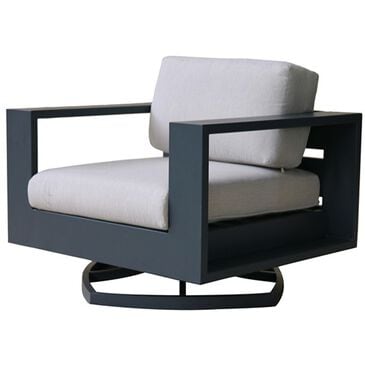 Gathercraft Milan Patio Club Swivel Chair in Cast Silver, , large