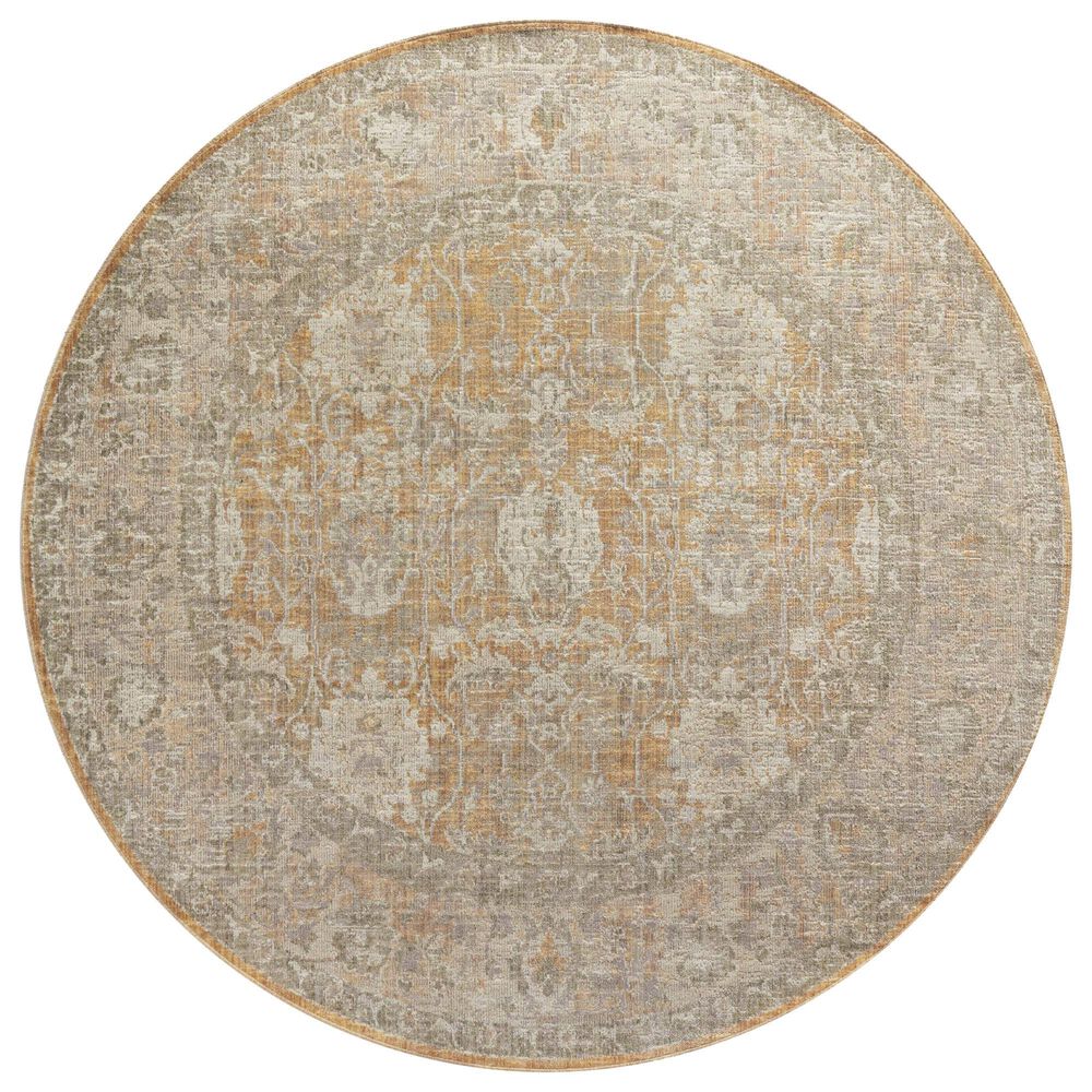 Chris Loves Julia x Loloi Rosemarie 5&#39; Round Gold and Sand Area Rug, , large