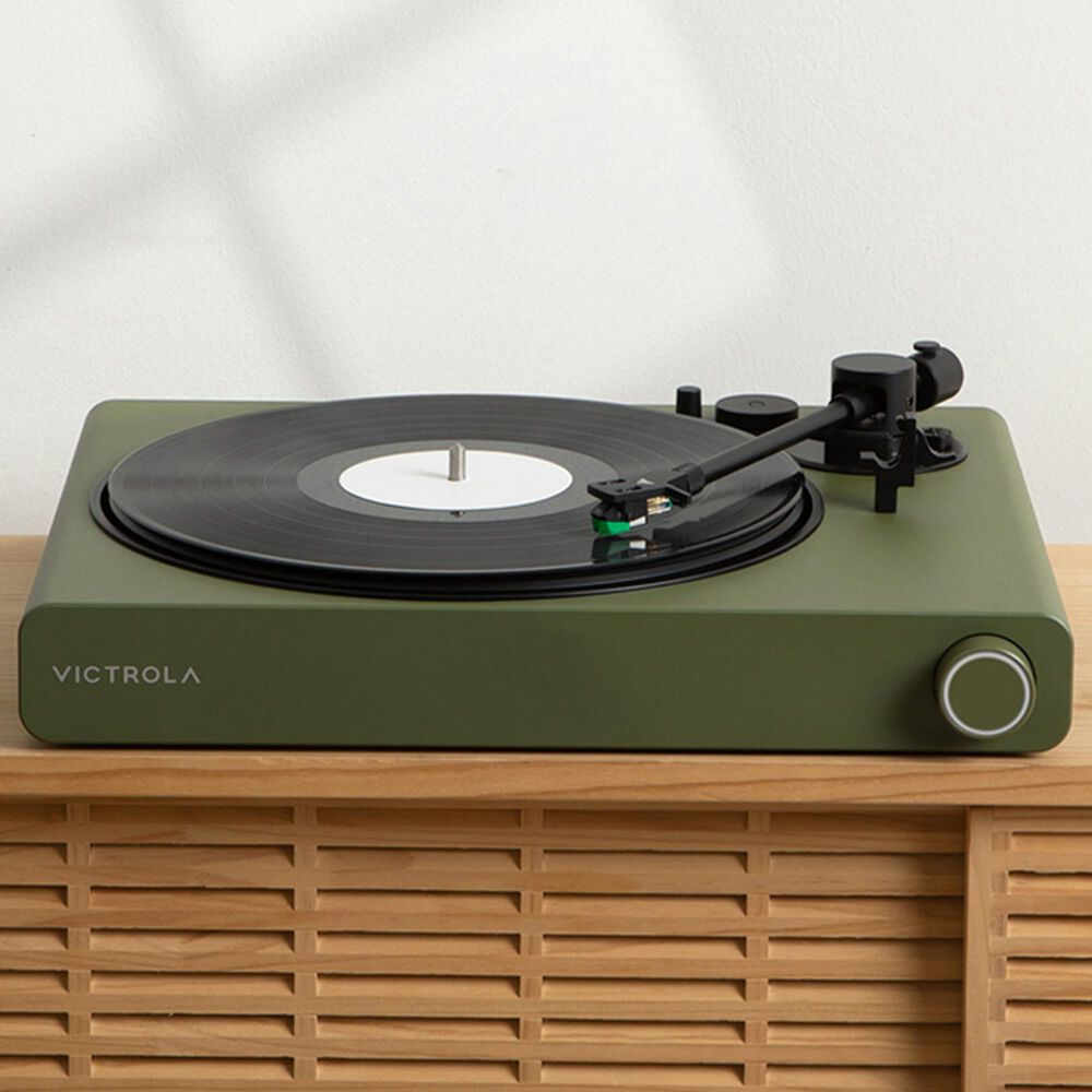 Victrola Stream Onyx Wi-Fi and Bluetooth Turntable in Green, , large
