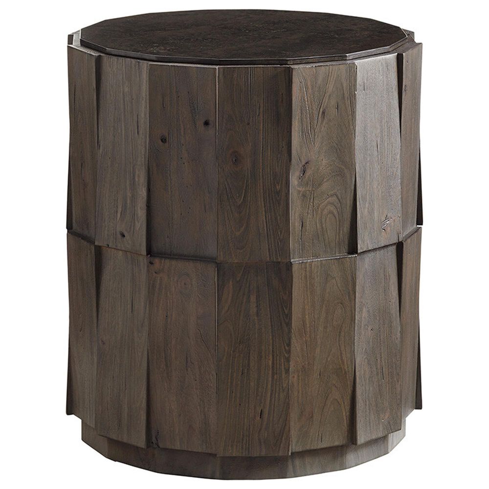 Lexington Furniture Cypress Point Everett Round End Table in Dark Pewter Gray, , large