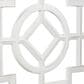 Maple and Jade 3-Panel Partition Room Divider Screen with Carved Designs in Matte White and Brown, , large