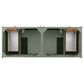 James Martin Vanities Chicago 60" Single Bathroom Vanity in Smokey Celadon with 3 cm Carrara White Marble Top and Rectangular Sink, , large