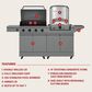 Tytus Anaheim and Emberwood 3-Piece Modular Duo with Gas Tabletop Pizza Oven in Gunmetal Gray, , large