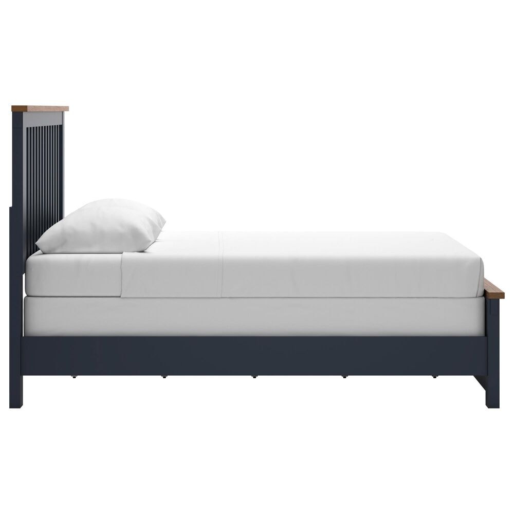 Ashley Landocken 4-Piece Queen Bedroom Set in Brown and Blue, , large