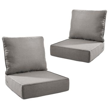 Sunwell Garden 22" Outdoor Seat and Back Cushion Set in Gray (Set of 2), , large