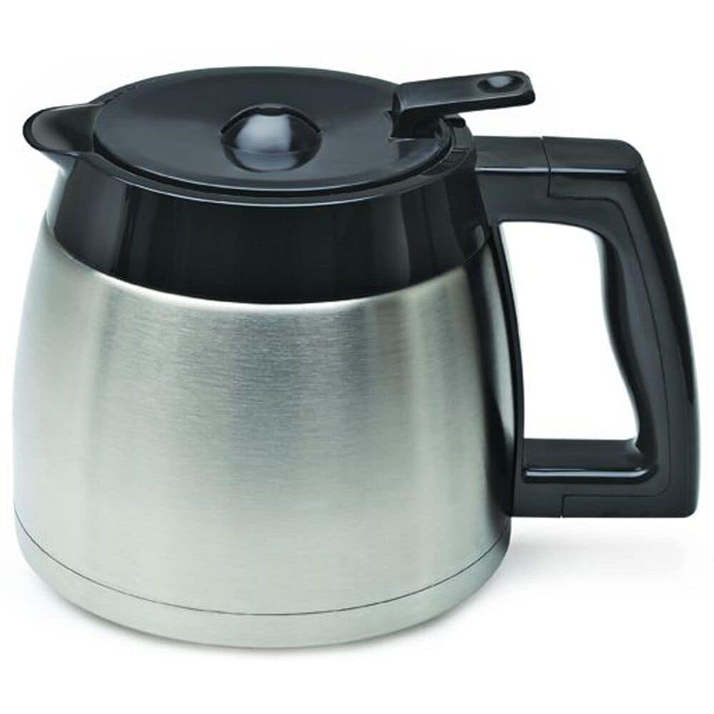 Jura 10-Cup Thermal Replacement Carafe with Lid for Model 435 in Stainless Steel and Black, , large