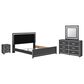 Ashley Zuraleus 4-Piece King Panel Bedroom Set in Matte Black, , large