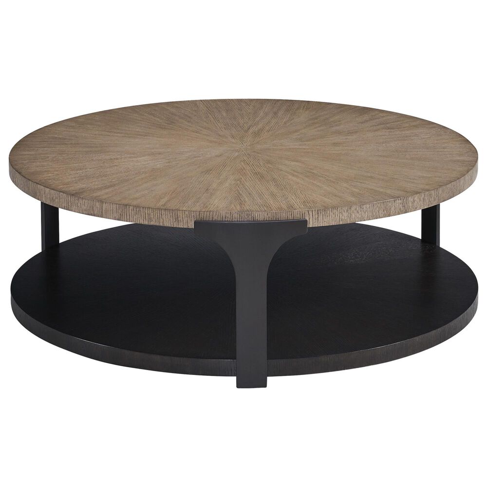 Lexington Furniture Zanzibar Kenya 1-Shelf Cocktail Table in Medium Taupe, Deep Espresso and Dark Umber, , large