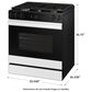 Samsung Bespoke Bespoke 6.0 Cu. Ft. Smart Slide-In Gas Range with Non-stick Griddle and 18K BTU Brass Burner in White Glass, , large