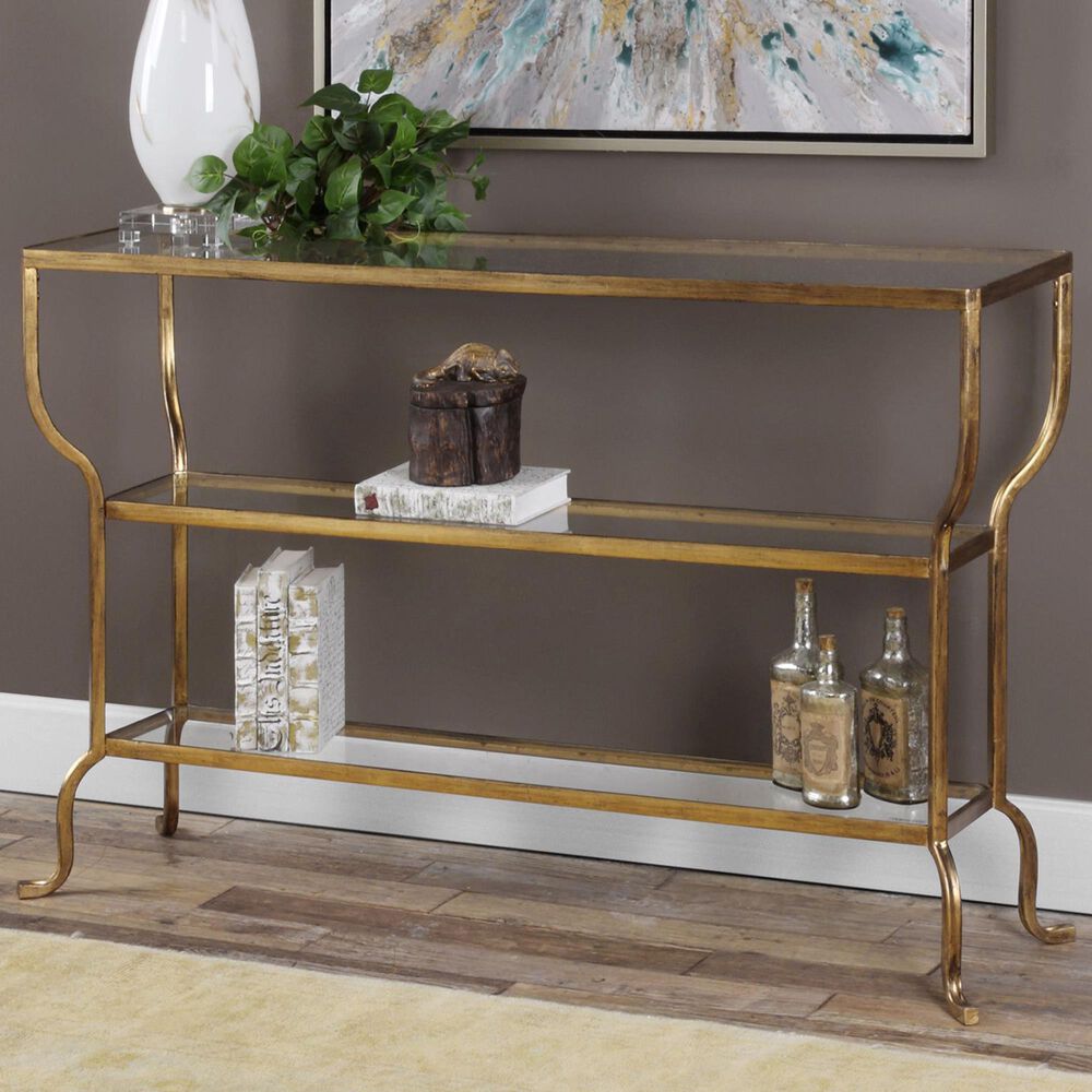 Uttermost Deline Console Table in Bronze, , large