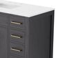 Lexora Home Abbey 48" Single Bathroom Vanity in Black Oak with 2 cm White Carrara Marble Top and Rectangular Sink, , large