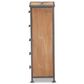 Baxton Studio Laurel 5-Drawer Accent Storage Cabinet in Whitewashed Oak Brown and Antique Grey, , large