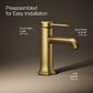 Kohler Occasion Bathroom Sink Faucet in Vibrant Brushed Moderne Brass, , large