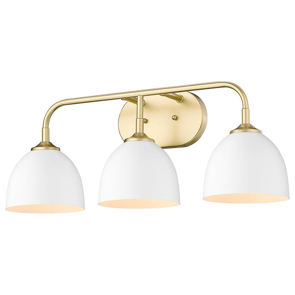 Golden Lighting Zoey 3-Light Bath Vanity in Olympic Gold and White, , large