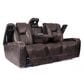 Oxford Furniture Manual Reclining Sofa in Brown, , large