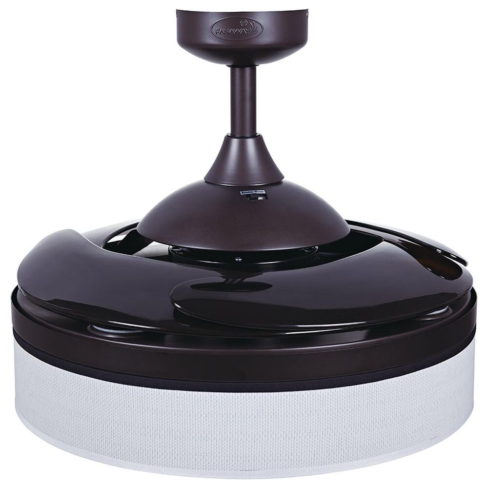 Beacon Lighting Fraser 48&quot; Retractable Blade and Amber AC Ceiling Fan with Light in Oil Rubbed Bronze, , large