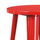 Flash Furniture 3-Piece Metal Bar Table Set in Red, , large