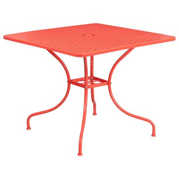 Flash Furniture 35.5" Square Patio Table in Red, , large