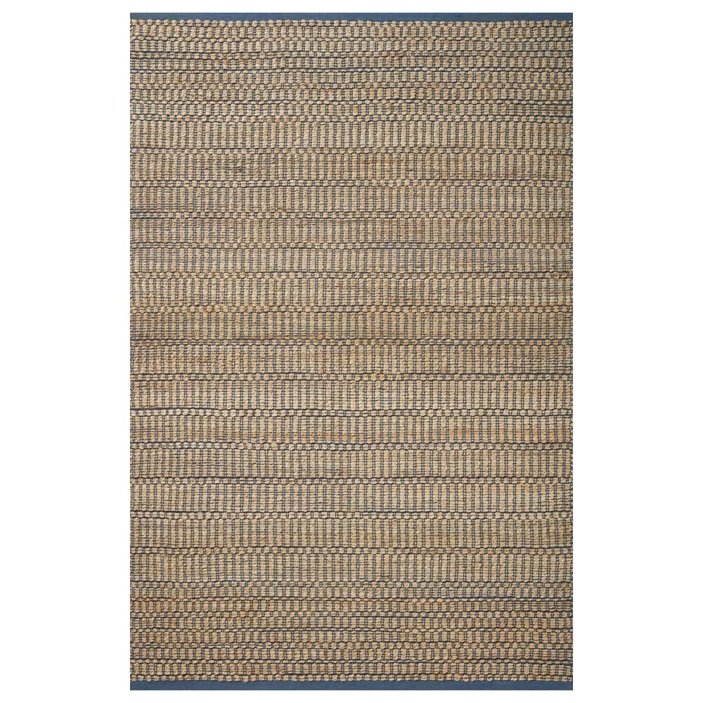 Angela Rose Colton 2" x 3" Natural and Navy Area Rug, , large