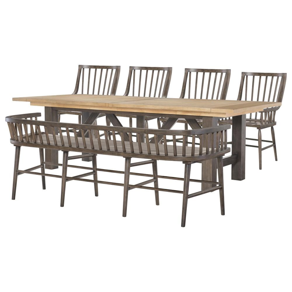 Legacy Classic Windsor 6-Piece Rectangular Dining Set in Amber and Cocoa, , large