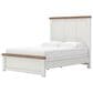 Ashley Rustic Queen Panel Bed in White and Brown, , large