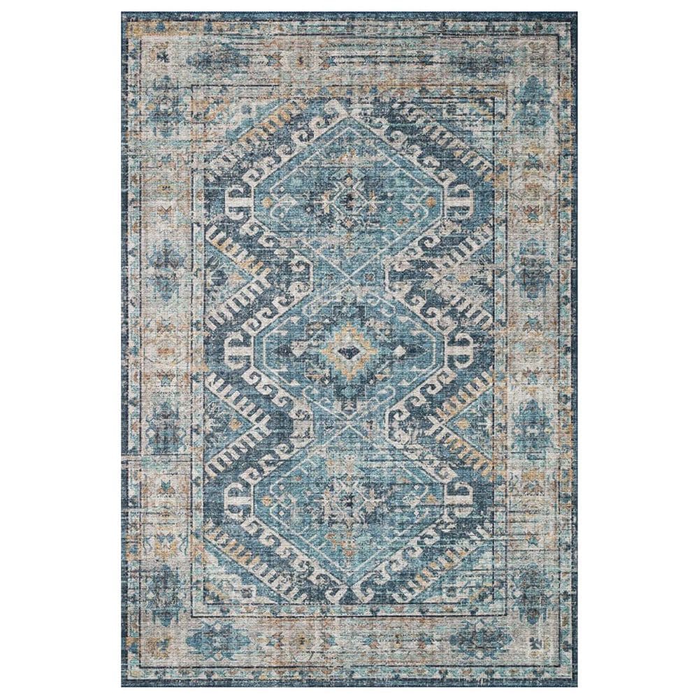 Loloi II Skye SKY-03 7"6" x 9"6" Denim and Natural Area Rug, , large