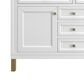 James Martin Vanities Chicago 48" Single Bathroom Vanity in Glossy White with 3 cm Eternal Jasmine Pearl Quartz Top and Rectangular Sink, , large