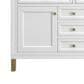 James Martin Vanities Chicago 48" Single Bathroom Vanity in Glossy White with 3 cm Eternal Jasmine Pearl Quartz Top and Rectangular Sink, , large