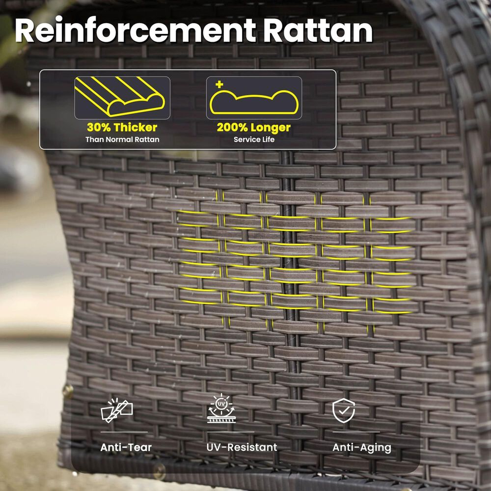 HOMLUX 6-Piece Patio Conversation Set in Beige, , large