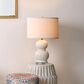 Jamie Young Sora Ceramic Table Lamp in Cream, , large